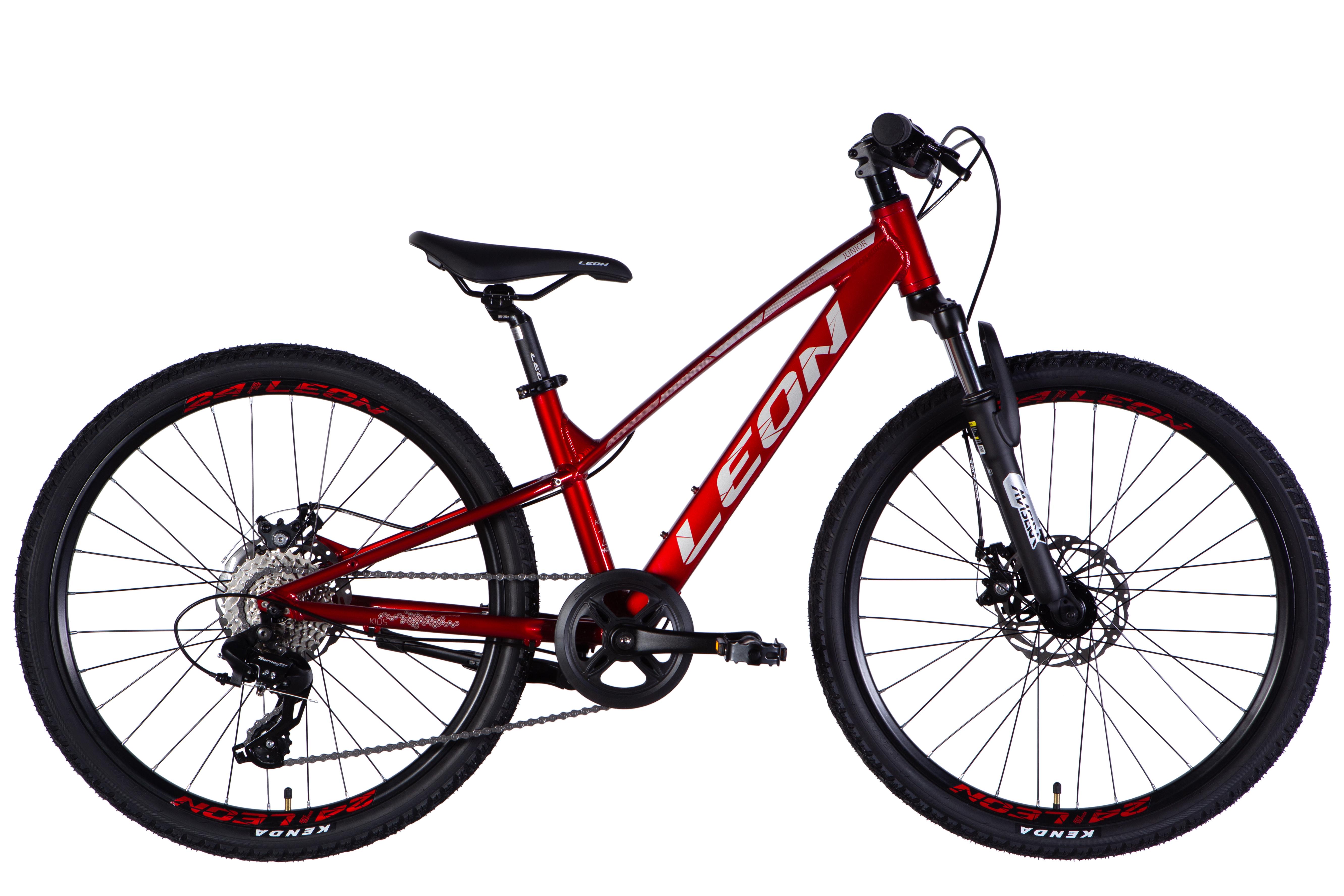 Велосипед Leon 2025 JUNIOR DD CS AL 24" рама 12" Красный (OPS-LN-24-116)