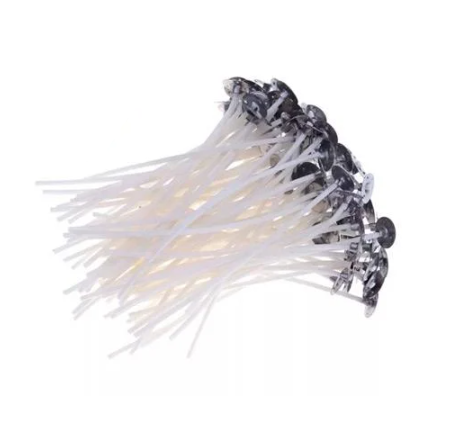 Гніт для свічок вощений з тримачем 10 см 100 шт. (534962)