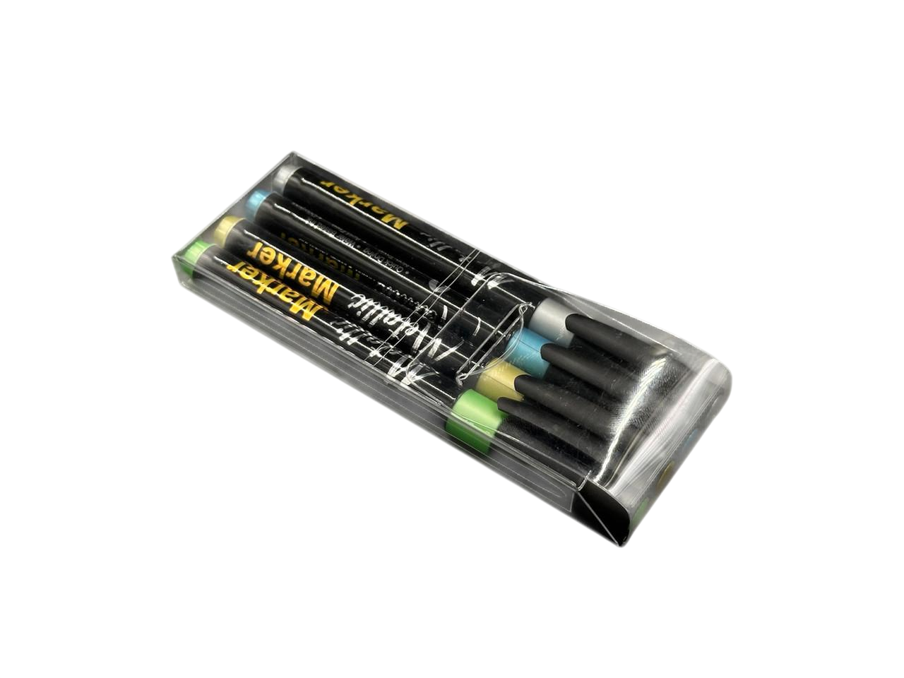 Набор перманентных маркеров H3391 в блистере с эффектом металлик 4 шт. Разноцветный (FLM-113)