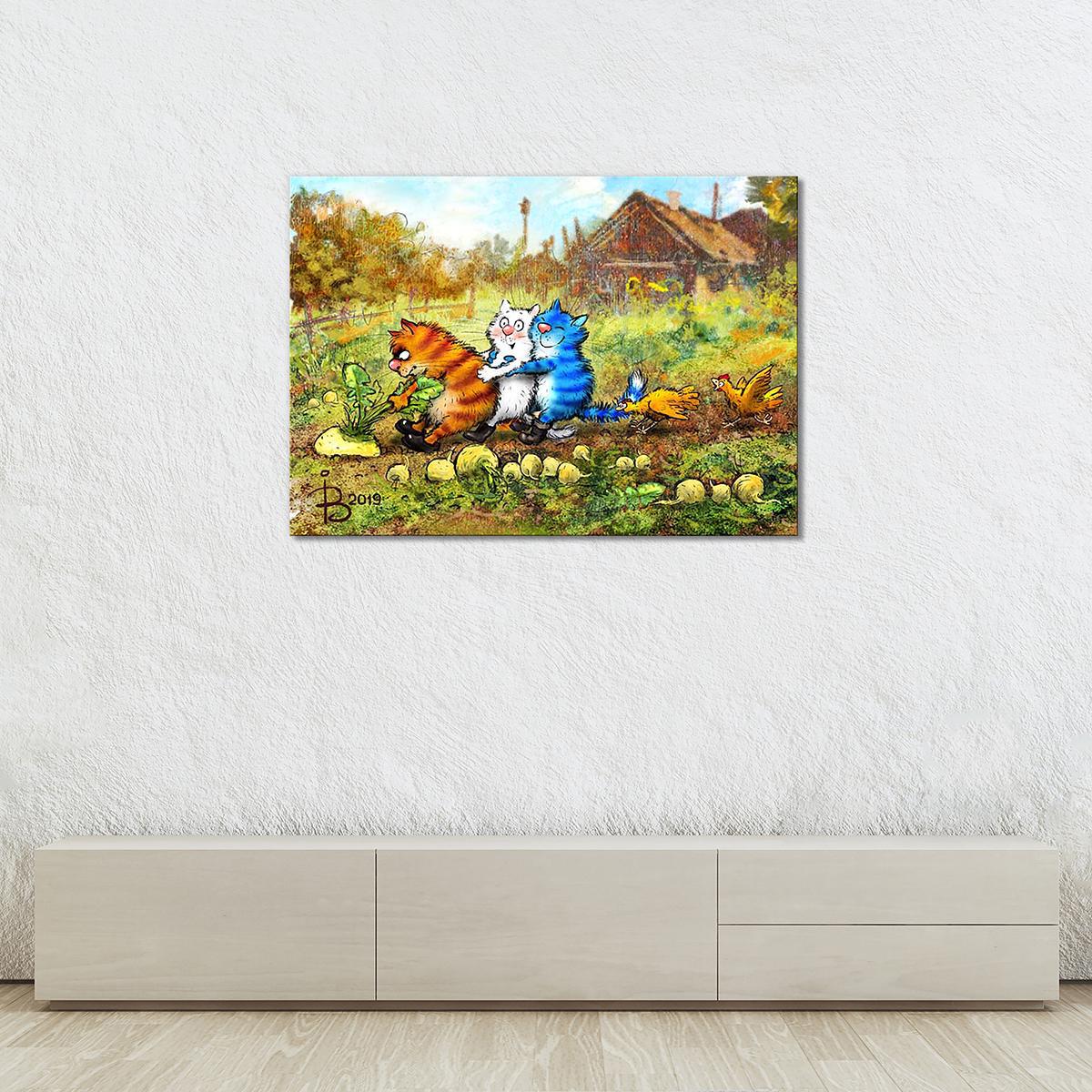 Модульная картина Тянем потянем..... 1 модуль 50x75 см