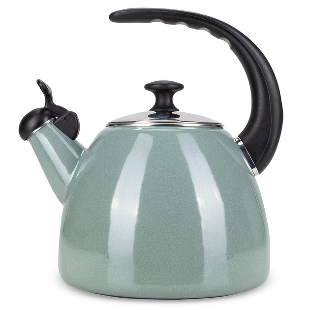 Чайник со свистком Kamille KM-1040А из эмалированной стали 2,5 л Оливковый (150-84-1040А) - фото 2 Чайник со свистком Kamille KM-1040А из эмалированной стали 2,5 л Оливковый (150-84-1040А) - фото 2