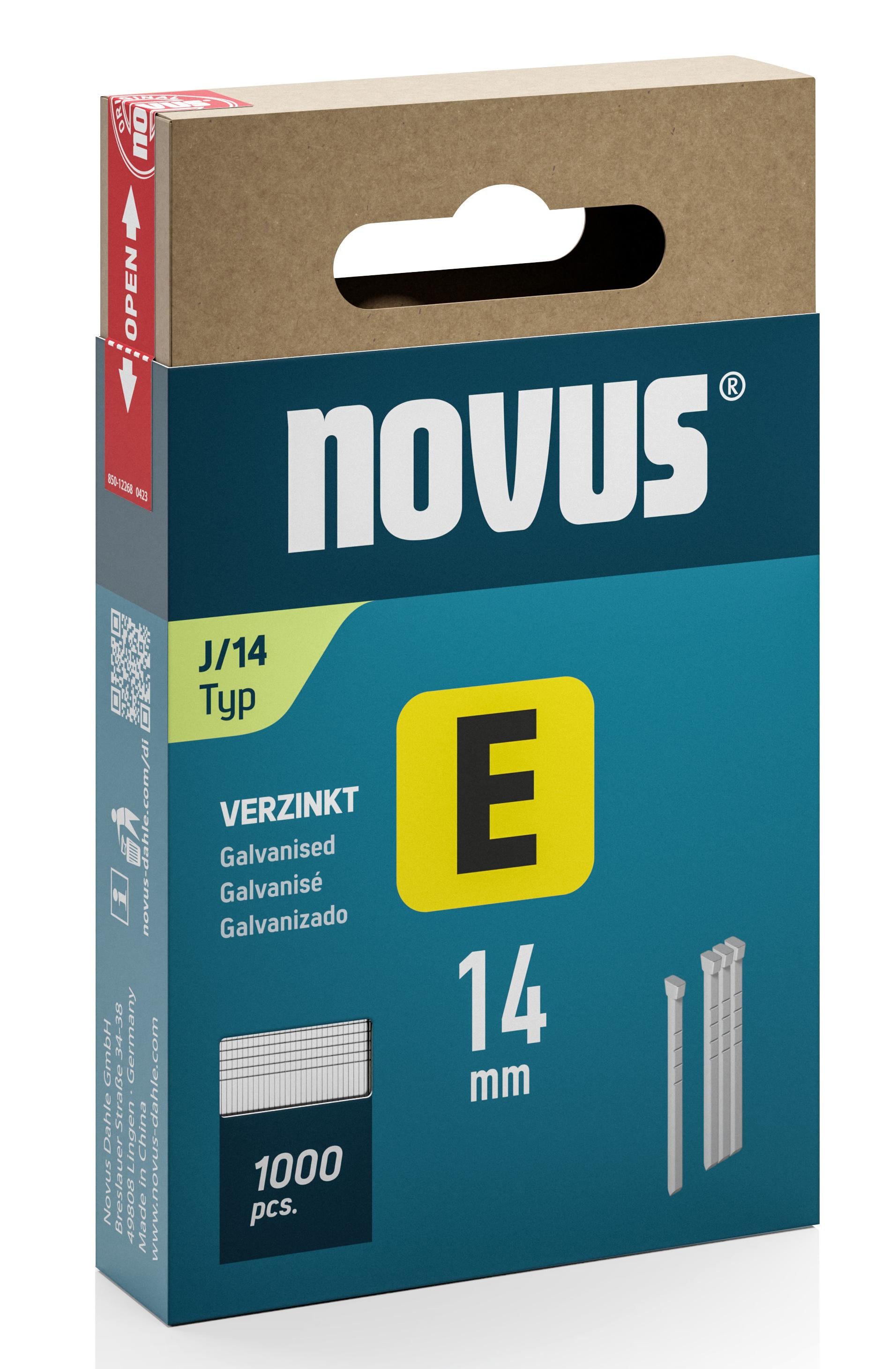 Гвозди для степлера Novus тип J 14 мм 1000 шт. (35967545)