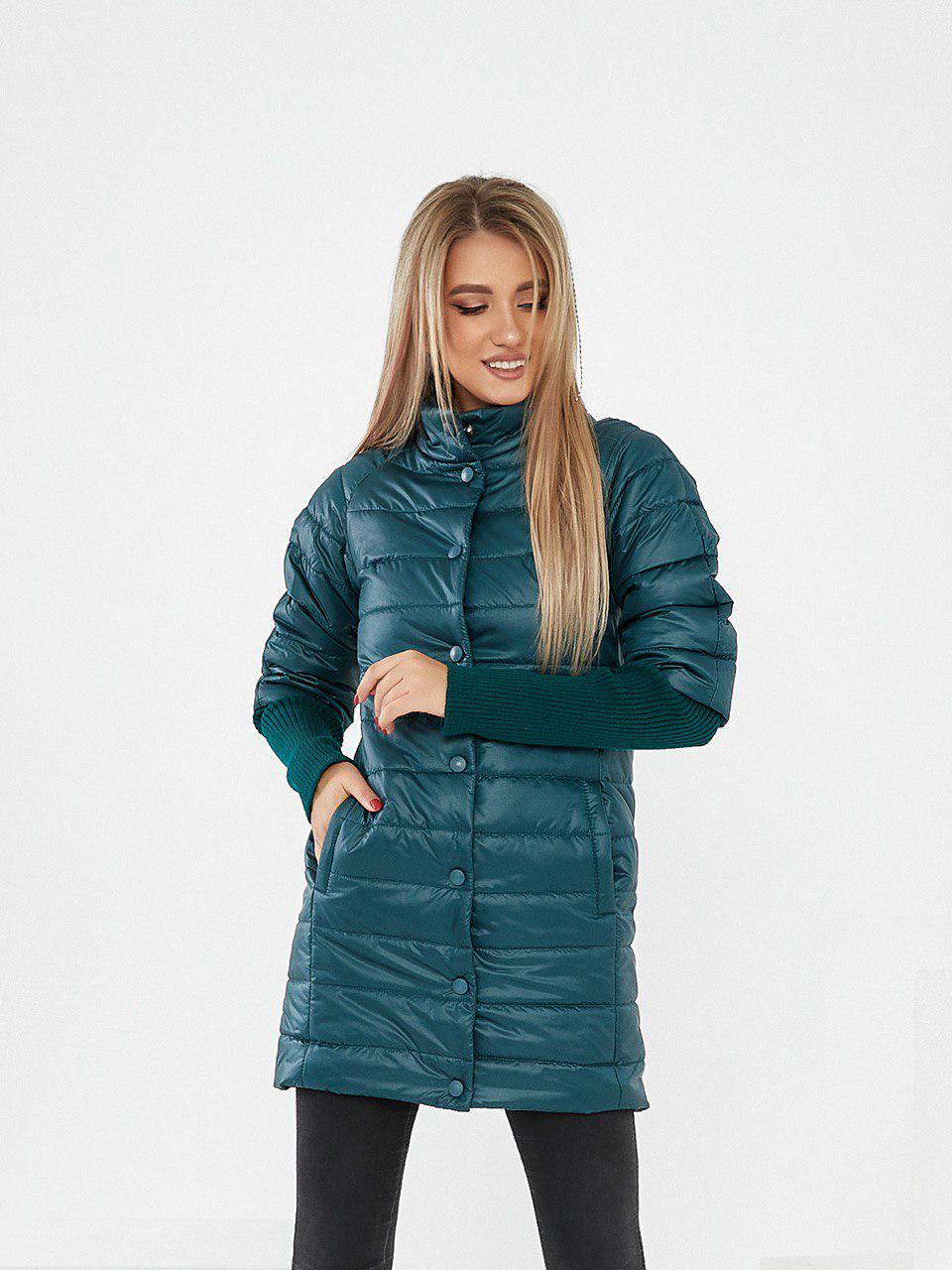 Куртка демисезонная Khan с трикотажными отстегивающимися рукавами р. 42 Аква (Kh205/2)