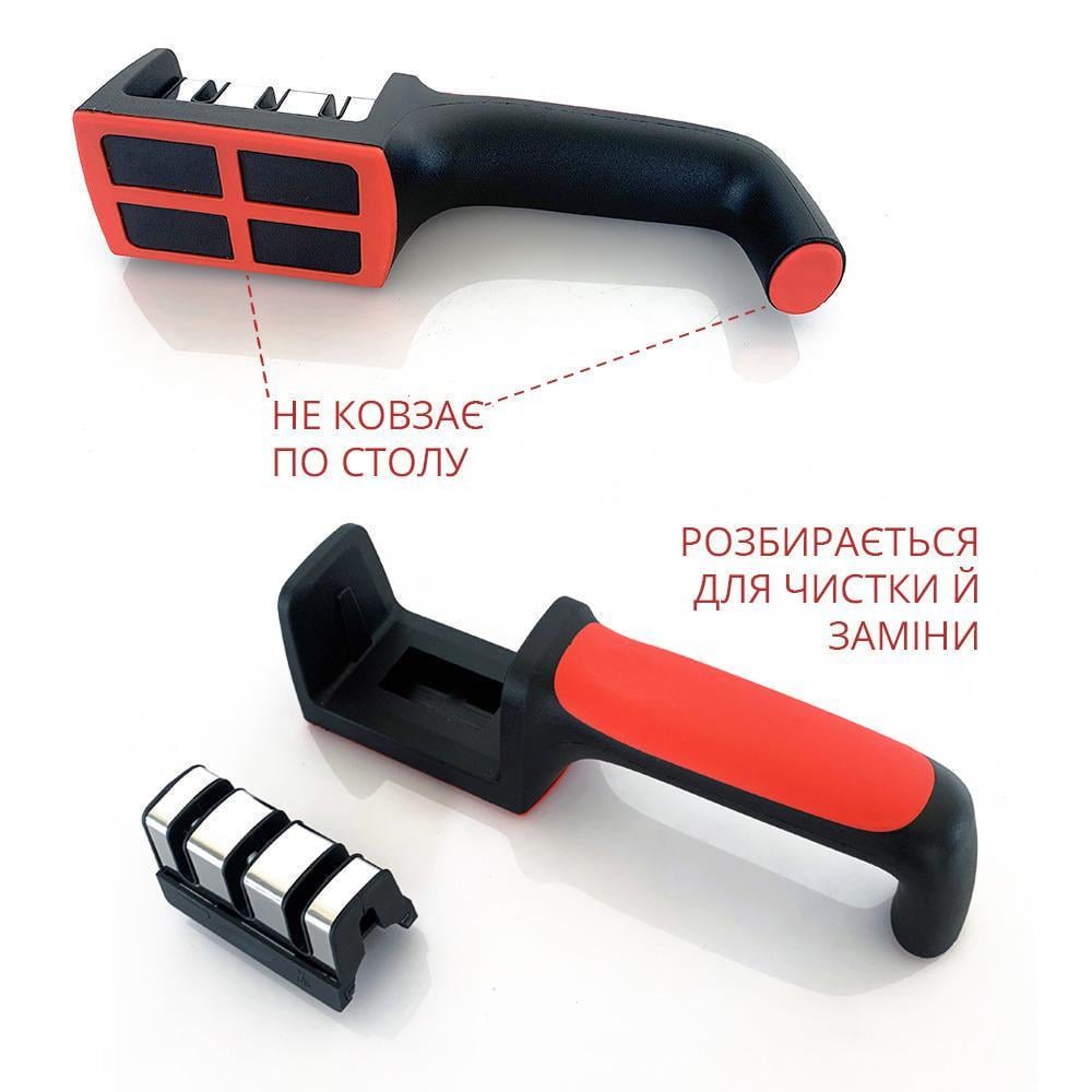 Точилка ручна 3 Stage Knife Sharpener для всіх видів ножів (847925) - фото 6