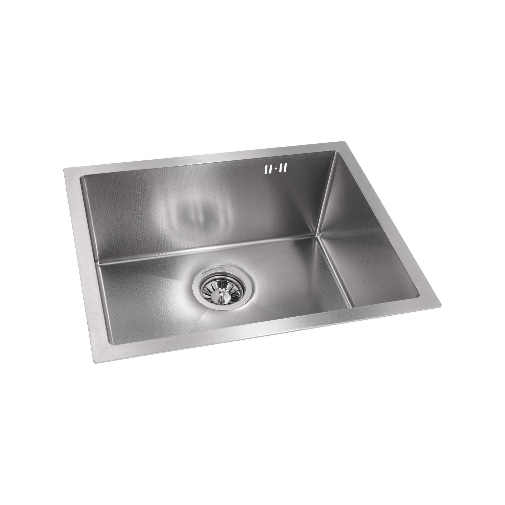 Мийка для кухні Granado Under top Max Steel S304 Honeycomb 53х43х22 см - фото 2 Мийка для кухні Granado Under top Max Steel S304 Honeycomb 53х43х22 см - фото 2