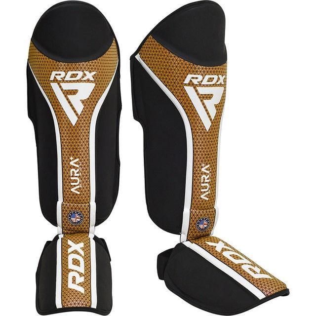 Защита голени и стопы RDX SHIN INSTEP AURA PLUS T-17 M Black Golden (3019802771)