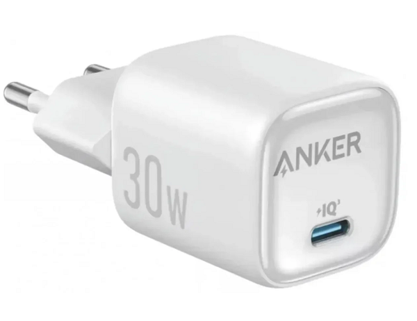 Зарядное устройство Anker Zolo 30W Compact USB C GaN White