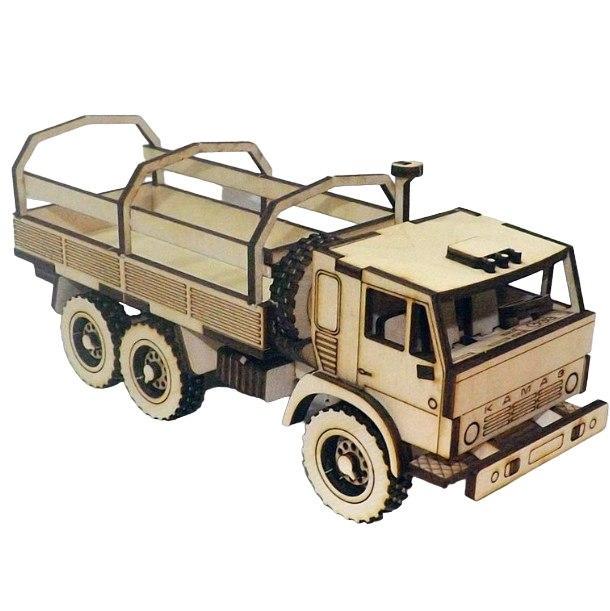 Констурктор Woodcraft Камаз з дерева 53х16х20 см (а427)