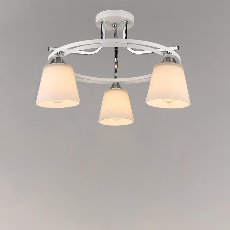 Люстра потолочная Light House SRS-16387/3 на три лампы Белый/Хром Люстра потолочная Light House SRS-16387/3 на три лампы Белый/Хром