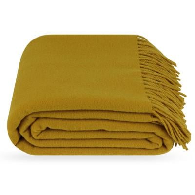 Плед овен 140х200 см Горчичный - фото 1 Плед овен 140х200 см Горчичный - фото 1