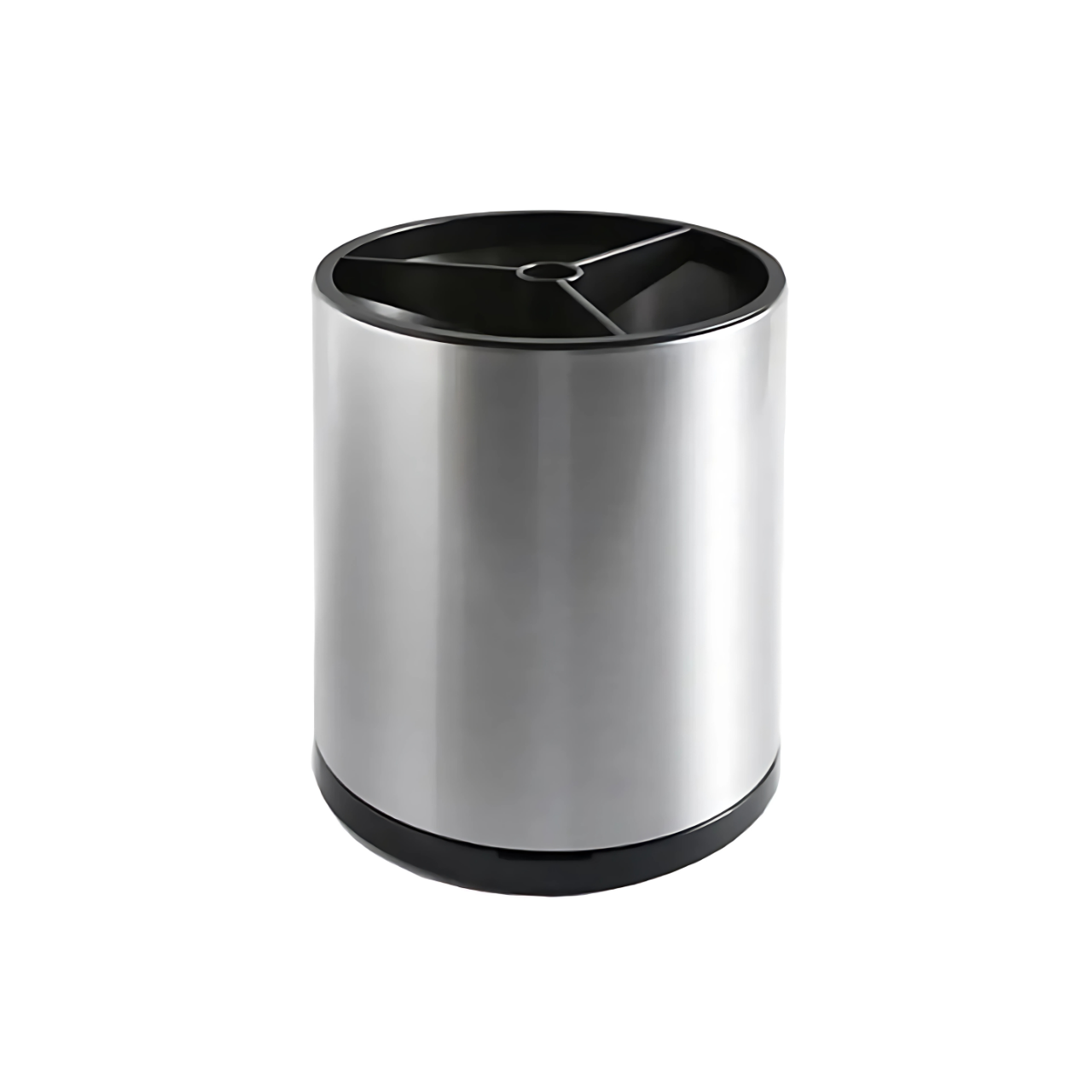 Органайзер-підставка для столових приладів із нержавіючої сталі з обертанням на 360° 3 відділення Сріблястий (80305724)