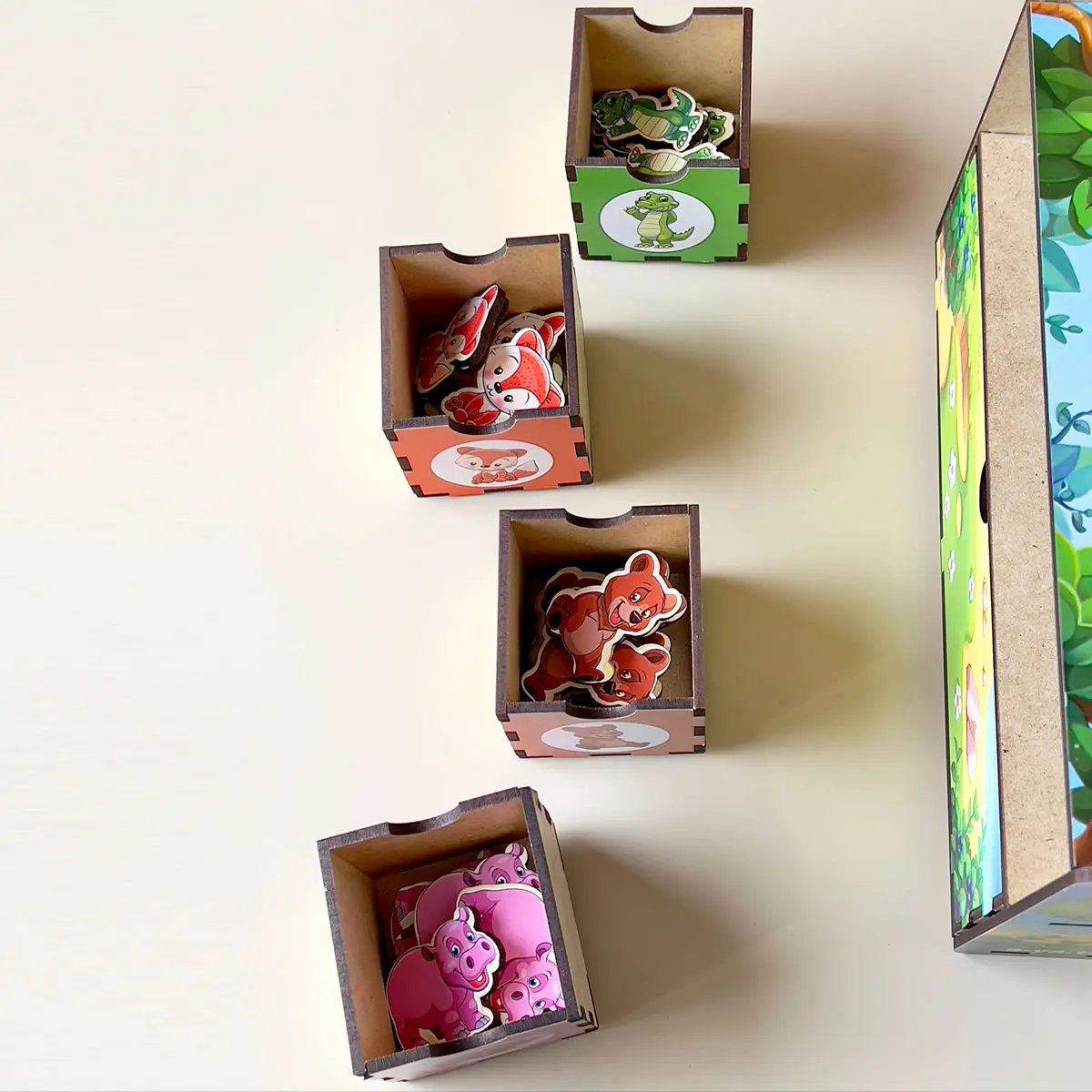 Детская развивашка Волшебный комодик "Животные" (Деревянный сортер) ПСД011 - фото 3 Детская развивашка Волшебный комодик "Животные" (Деревянный сортер) ПСД011 - фото 3