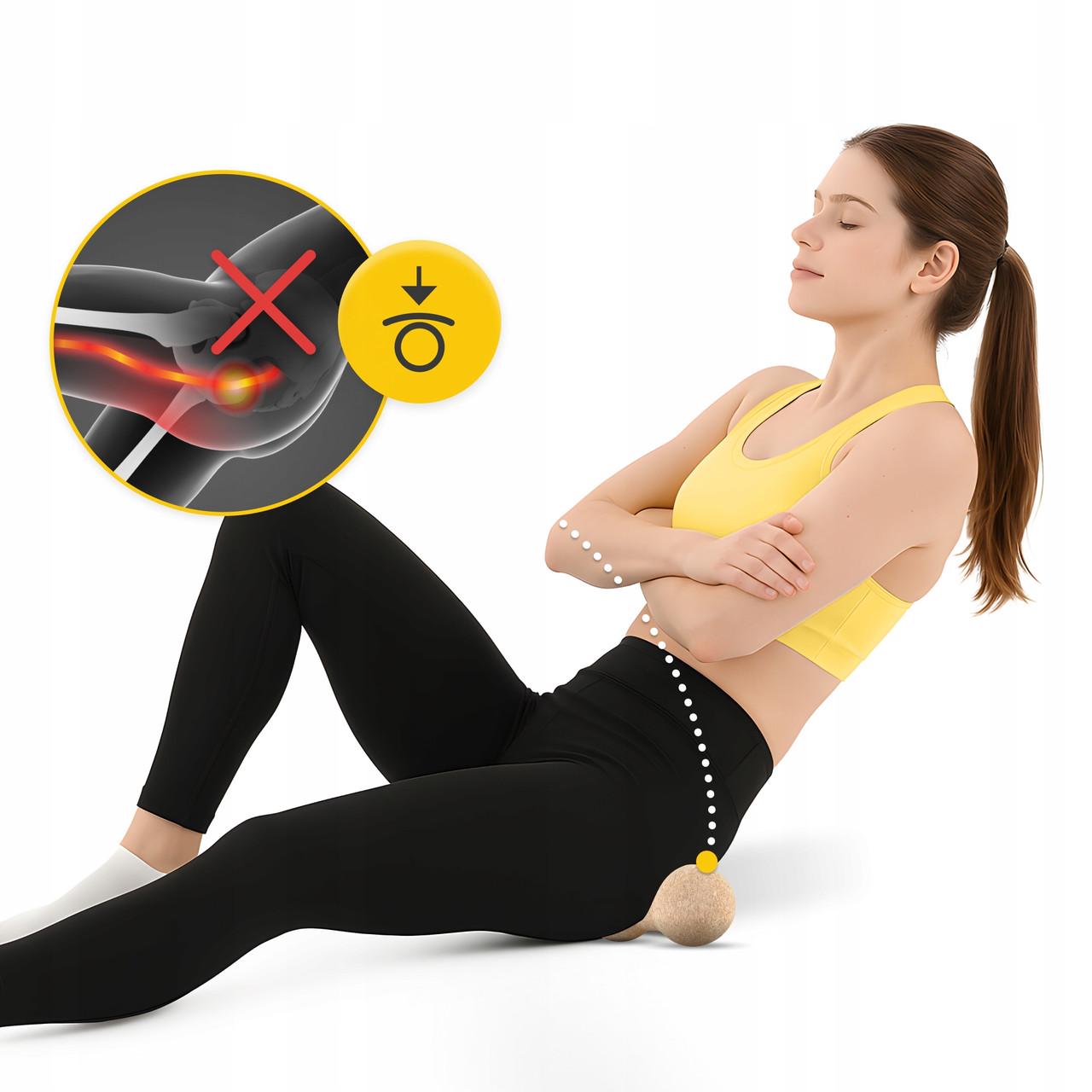 М'яч масажний подвійний 4fizjo Lacrosse DuoBall Cork 6,5x13,5 см (P-5907739319586) - фото 4