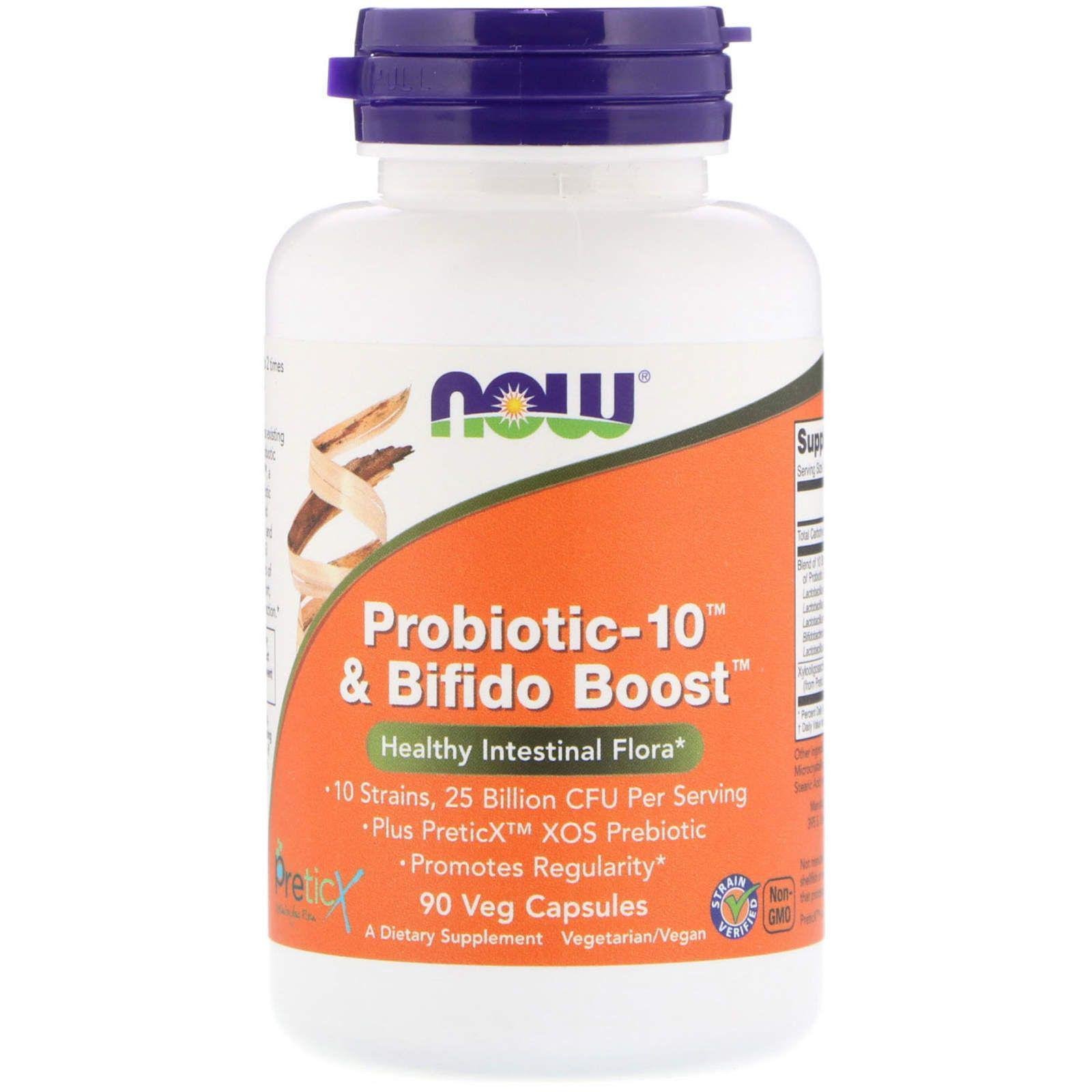 Пробіотик NOW Foods Probiotic-10 Bifido Boost 90 вег капс. (000016518)