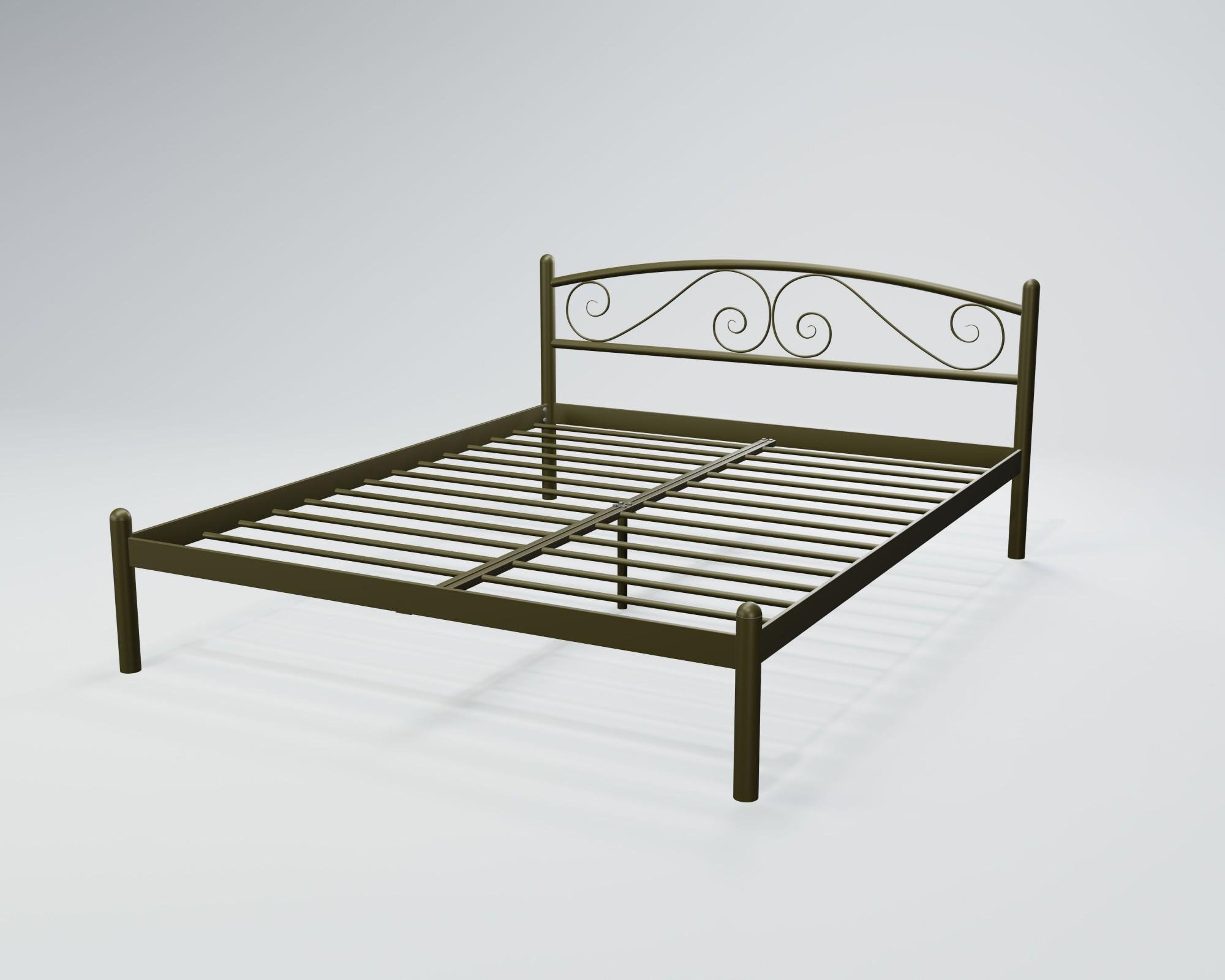 Кровать двухспальная ViolaDesign 180х190 Оливковый