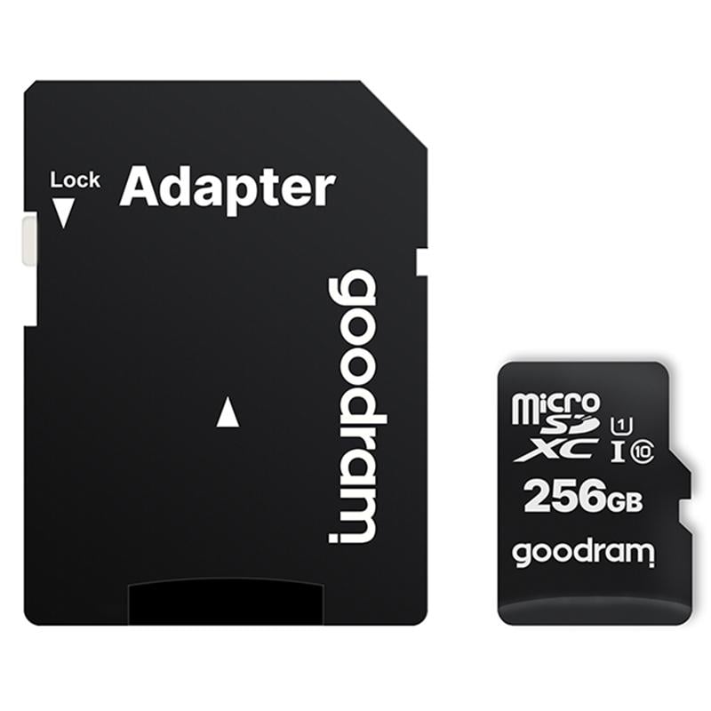 Карта памяти GoodRAM microSDXC 256 GB class 10 UHS I U1 с адаптером Retail (M1AA-2560R12#)
