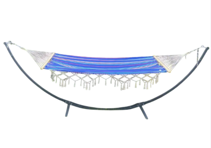 Гамак двухместный с железным каркасом XXL 200x150 см