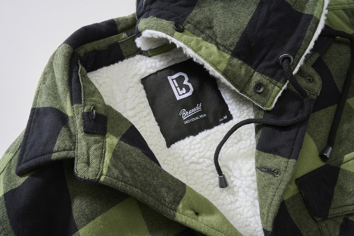 Куртка Brandit Lumberjacket Hooded M Olive/Black (3172/184M) - фото 2