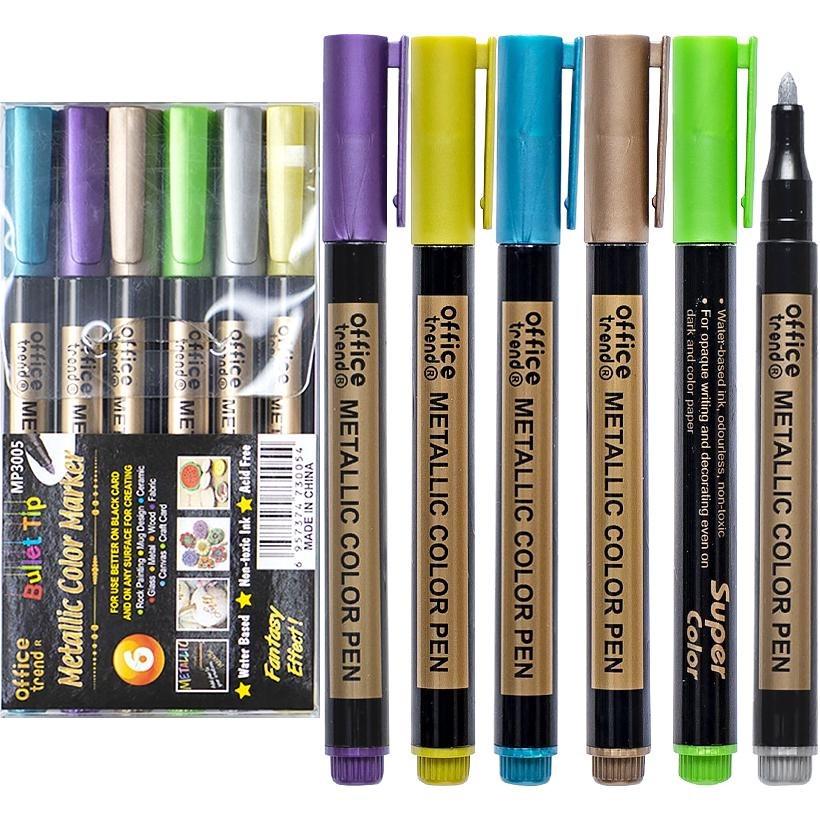 Набір фломастерів металік Jumbo з глітером для скрапбукінгу від 5 років 6 кольорів Різнокольоровий (AD-271-F-9) - фото 2 Набір фломастерів металік Jumbo з глітером для скрапбукінгу від 5 років 6 кольорів Різнокольоровий (AD-271-F-9) - фото 2