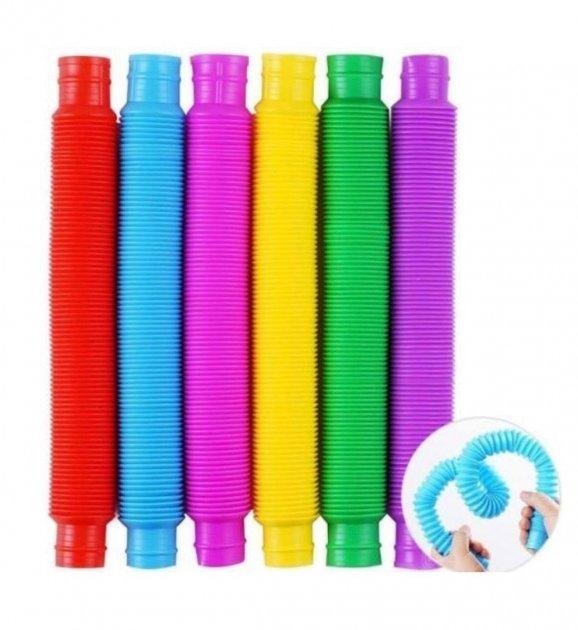 Игрушка развивающая UKC Pop трубки гофрированные 20-75 см 12 шт. - фото 2 Игрушка развивающая UKC Pop трубки гофрированные 20-75 см 12 шт. - фото 2