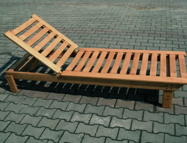 Шезлонг садовый из дерева Триполи Сиена (ШЗЛ-000105)