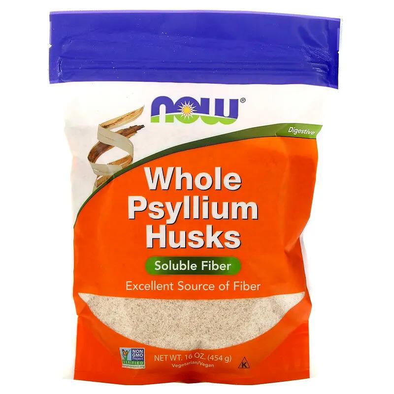 Цілісне лушпиння насіння подорожника NOW Foods Whole Psyllium Husks 454 г (919218335)