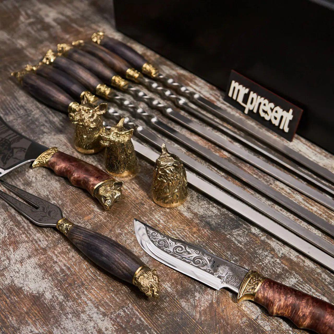 Набір шампурів Lux-Premium №2 - фото 4 Набір шампурів Lux-Premium №2 - фото 4