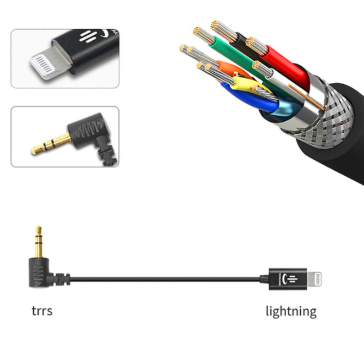 Адаптер Yichuang Lightning 3,5 мм trs для подключения микрофона - фото 2