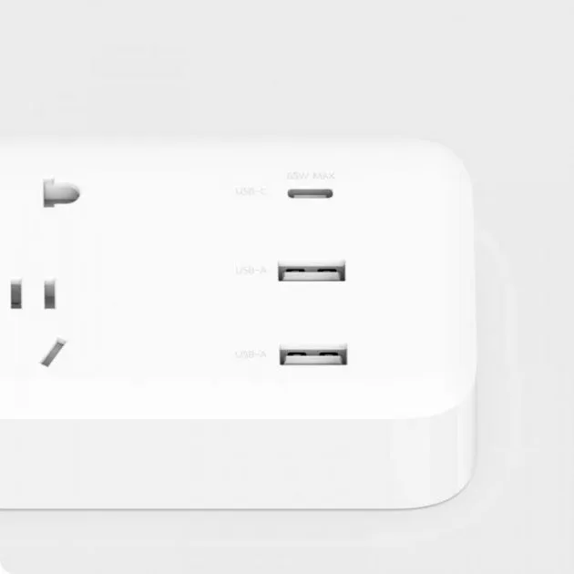 Фільтр-подовжувач мережевий MiJia Mi Home ZMI Power Strip CPX01 6 розеток + 2 USB-port + 1 USB-C port 65 Вт White (CXP01) - фото 2 Фільтр-подовжувач мережевий MiJia Mi Home ZMI Power Strip CPX01 6 розеток + 2 USB-port + 1 USB-C port 65 Вт White (CXP01) - фото 2