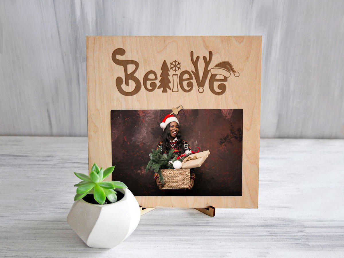 Фоторамка с магнитом WoodPresentStudio Believe Светлое дерево