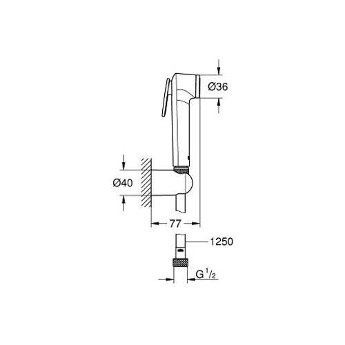 Набір для біде Grohe Tempesta-F Trigger Spray 30 26356IL0 Хром (111047) - фото 2