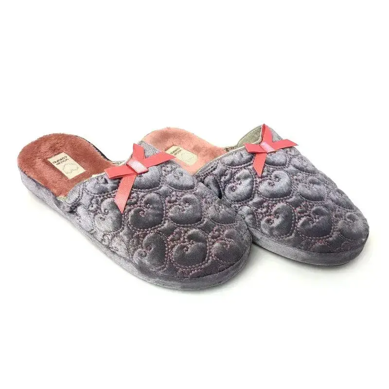 Капці домашні Jomix жіночі серце 23 см р. 36 Сірий  (31460-3636)