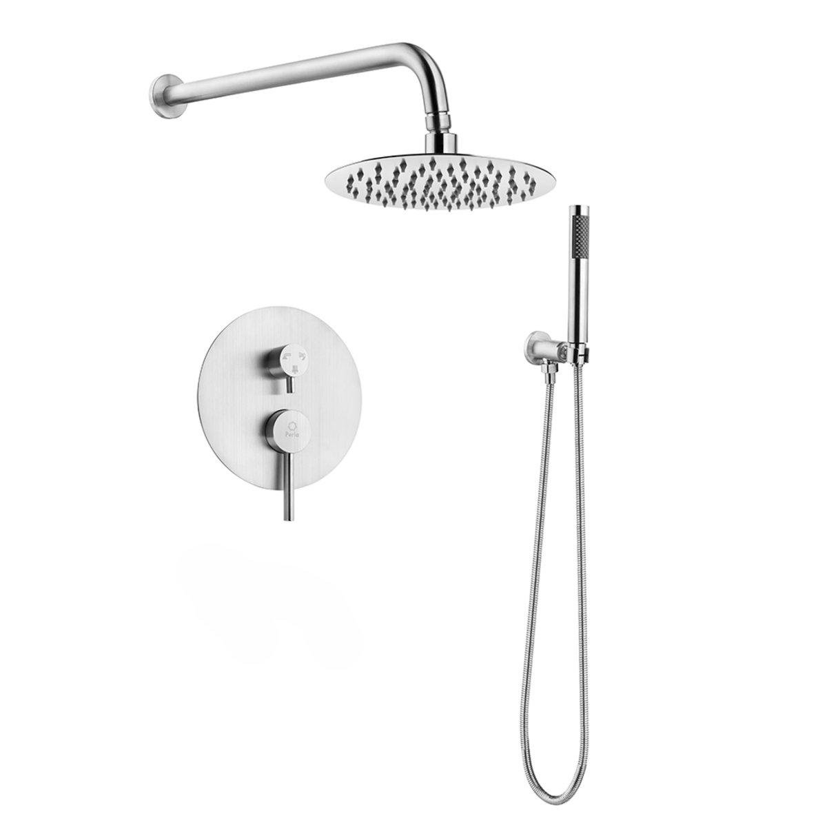 Смеситель PERLA SMART-OCELI с душевой лейкой однорычажный нержавеющая сталь (PSS7855)