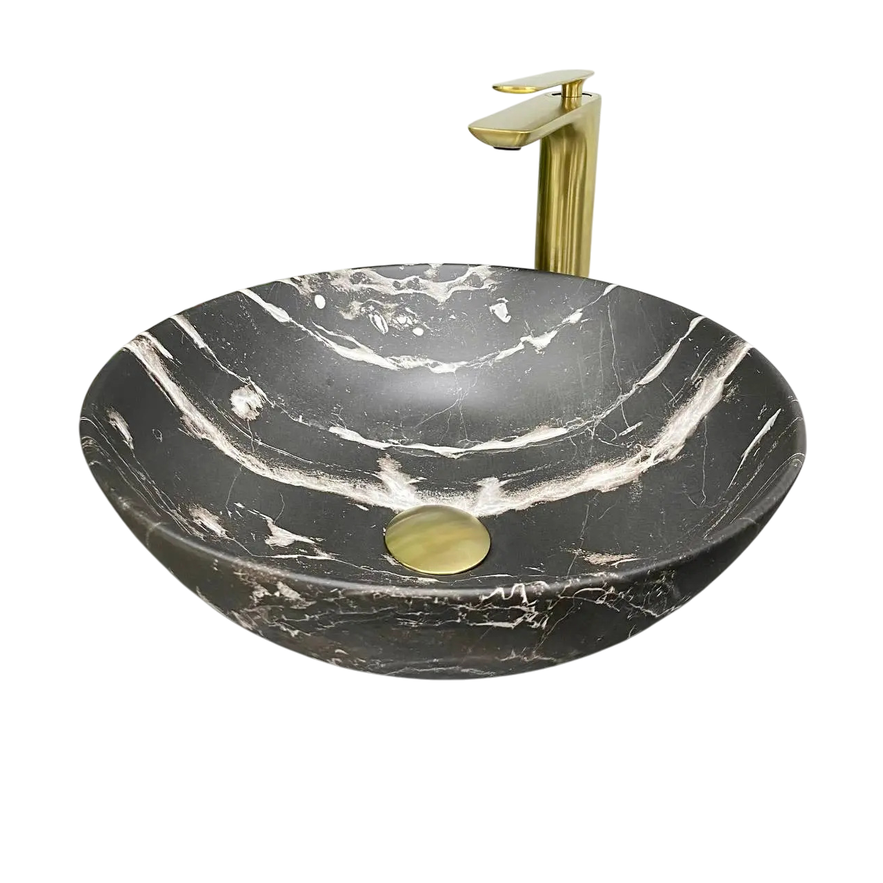 Раковина накладная VBI Amalfi Onyx 390 круглая Черный матовый (RM-VBI-013403)