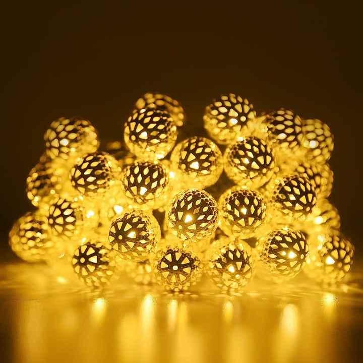 Гирлянда светодиодная Золотые Шарики 20LED 3 м Теплый