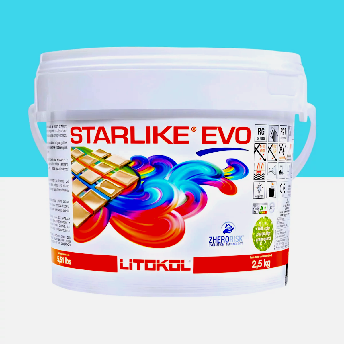 Затирка для плитки Litokol Starlike EVO 320 двокомпонентна епоксидна 2,5 кг Каріби