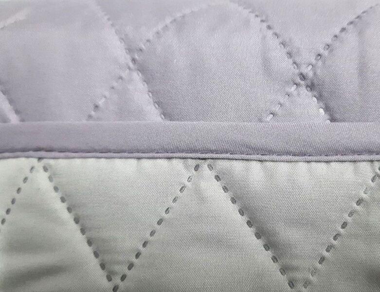 Покривало двостороннє Decorator Ромб 210x215 см Лаванда/Сірий (2020729) - фото 2 Покривало двостороннє Decorator Ромб 210x215 см Лаванда/Сірий (2020729) - фото 2