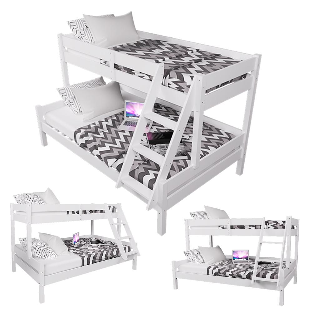 Кровать двухъярусная VitaliSpa 140х200 Натуральное дерево/Белый - фото 4 Кровать двухъярусная VitaliSpa 140х200 Натуральное дерево/Белый - фото 4