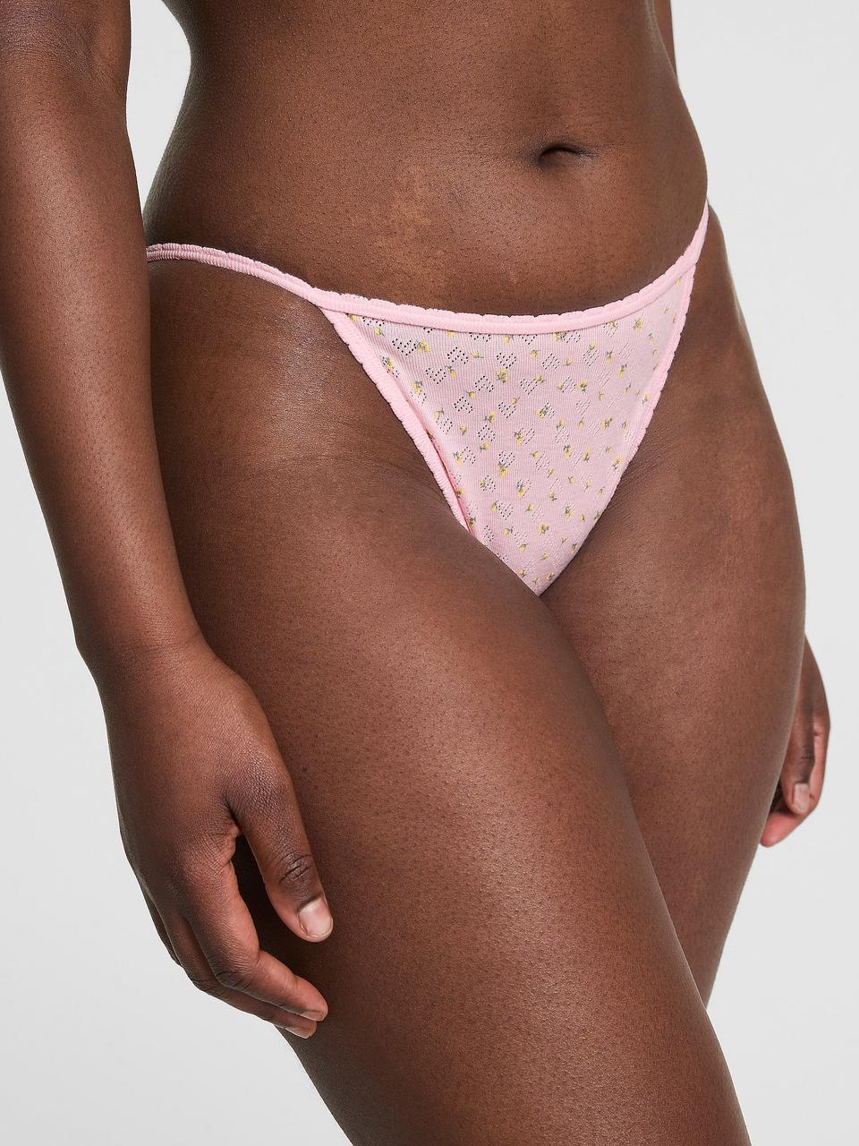 Трусики женские Victoria's Secret Cotton String Bikini Angel Pink XXL Розовый (34312955164499)