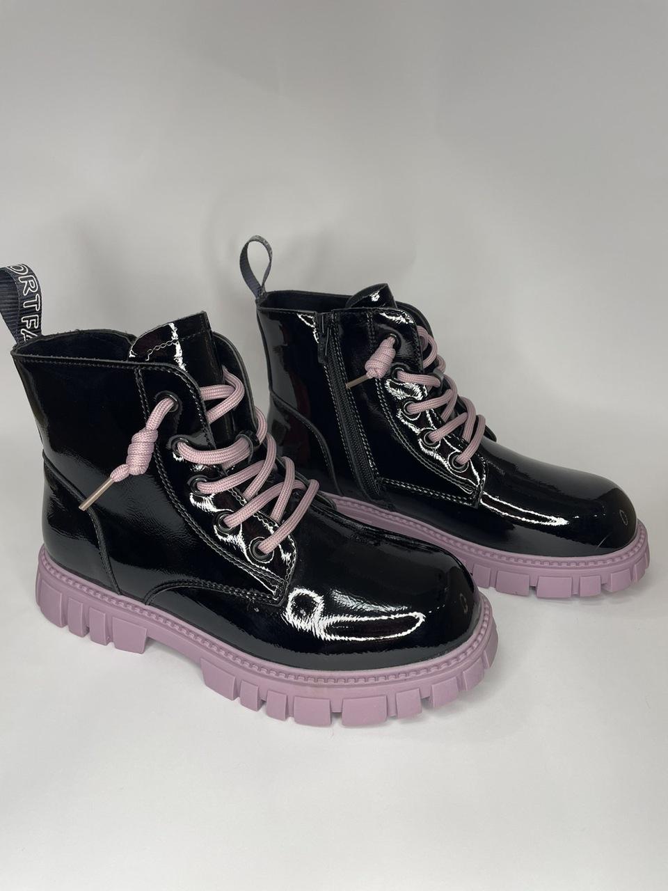 Черевики дитячі демісезонні Apawwa NQ422/3335/37 23 см р. 37 Чорний (31627549)