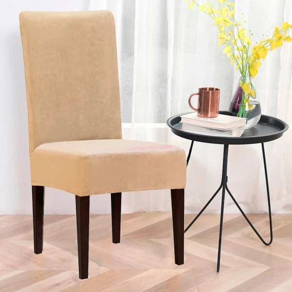 Чехол на стул велюровый Love You 83117 Бежевый (8-6-5156421)