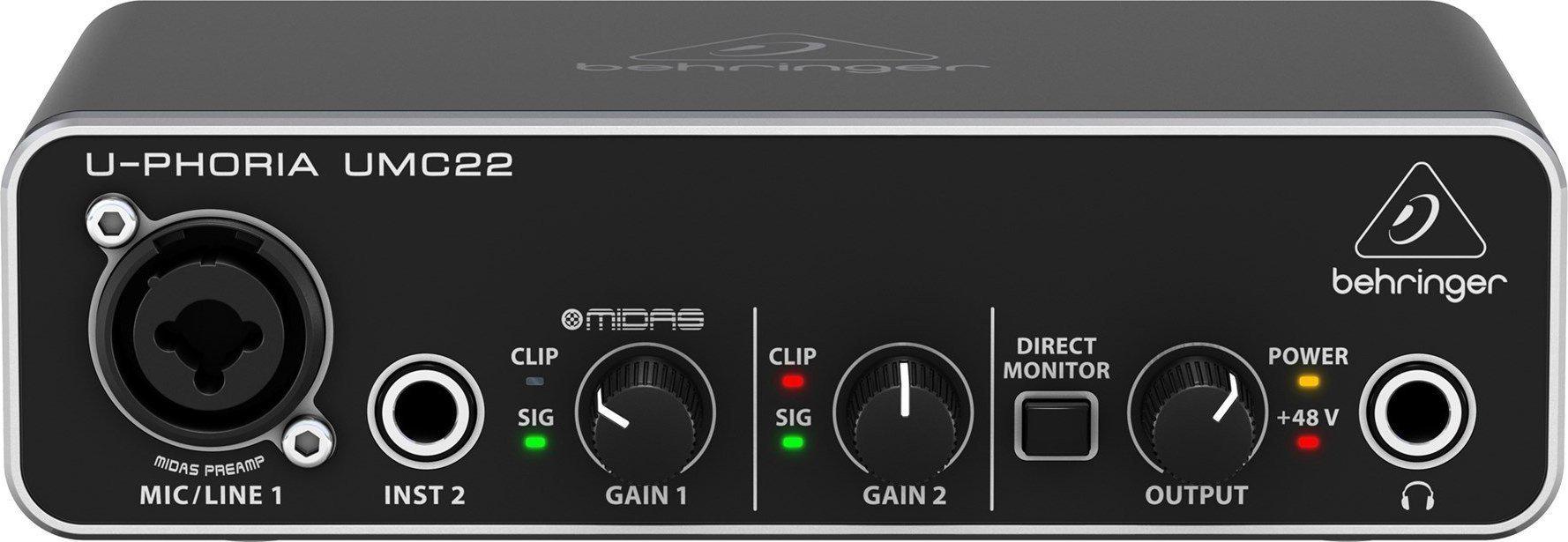 Аудіоінтерфейс USB Behringer UMC22 (549701)