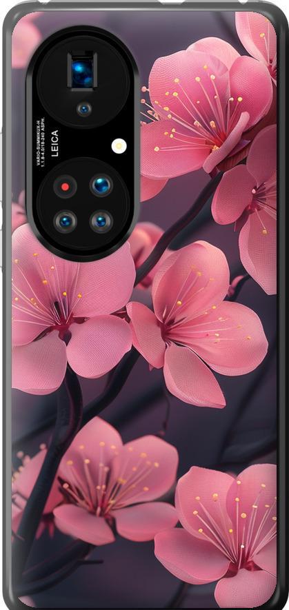 Чехол на Huawei P50 Пурпурная сакура (6075u-2292-42517)