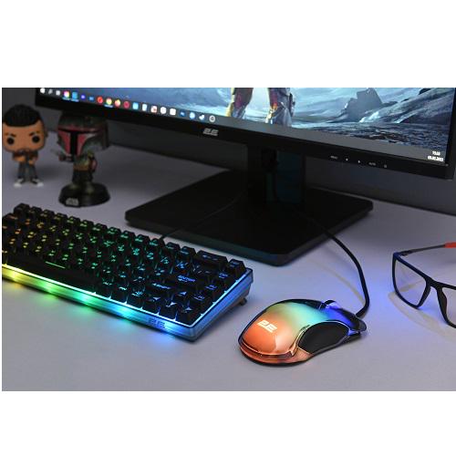 Клавіатура ігрова 2E 2E-KG345TR gaming KG345 RGB 68 key USB2,0 Transparent ENG/RU/UA Black (582363) - фото 6