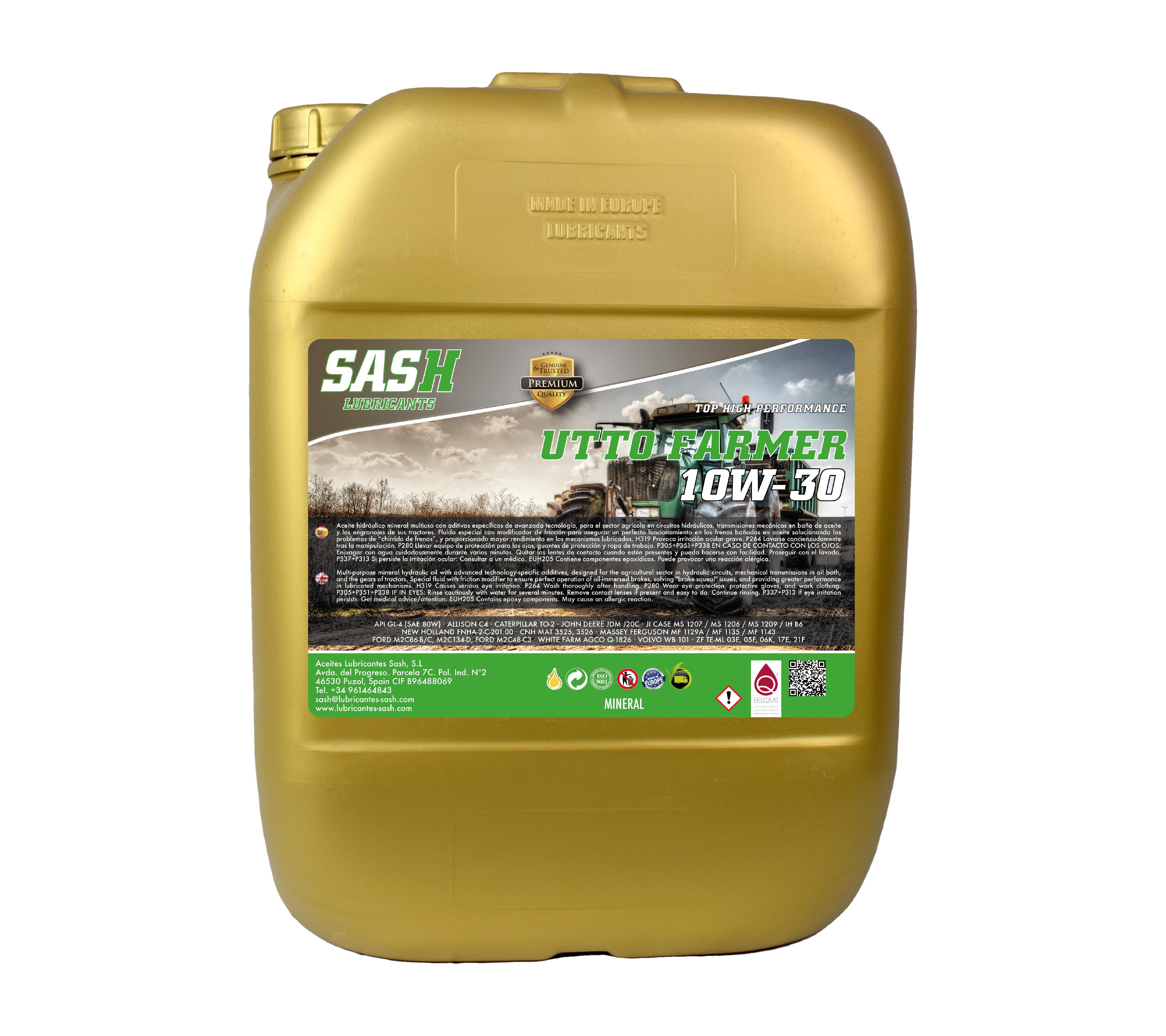Моторное масло SASH UTTO FARMER LZS 10W30 CASE MAT 3525 20 л (204463)