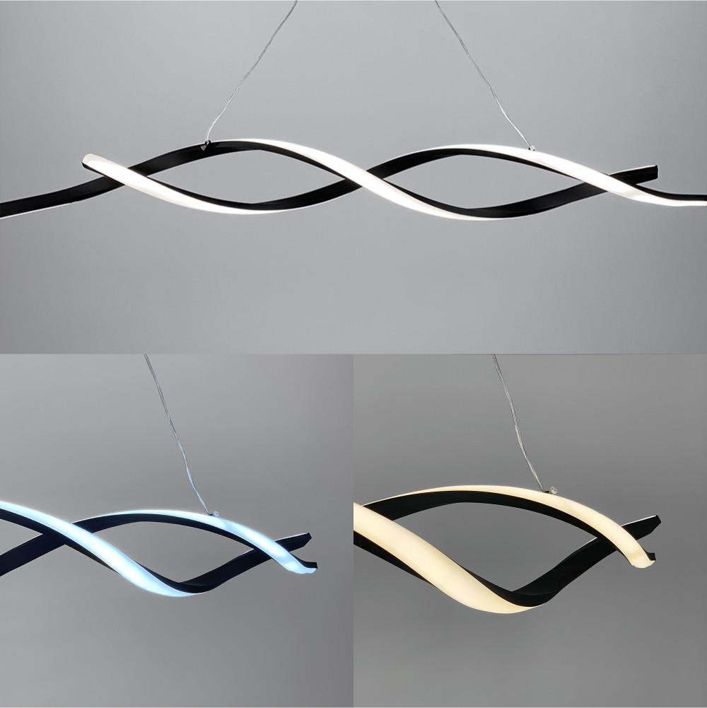 Світильник лінійний підвісний LED SCREW 100 см (h 20L BK) - фото 7