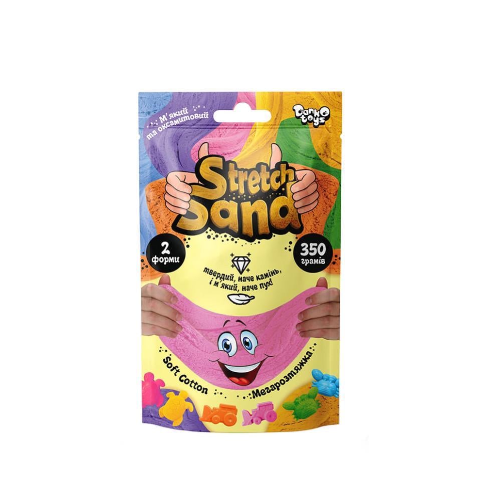 Набір креативної творчості Danko Toys Stretch Sand STS-04-02U пакет 350 г Рожевий (RLT13197s43979)