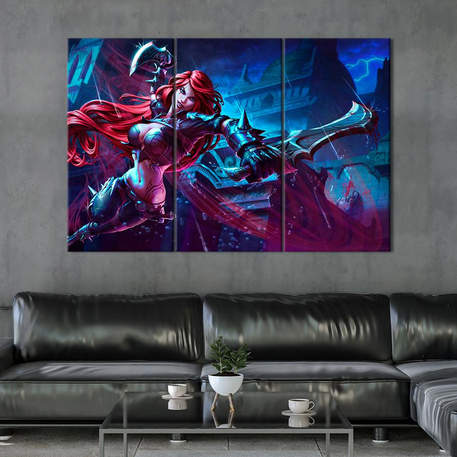 Настенний декор Игровой персонаж Катарин League of Legends 78x48 см (A141-3)