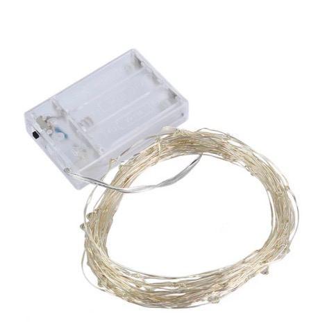 Гирлянда светодиодная нить роса 20 м на батарейках/USB Холодный белый (2417504272) - фото 4