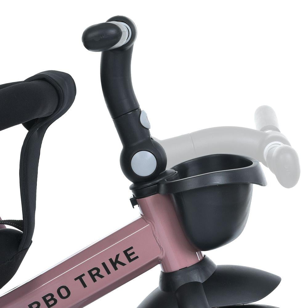 Велосипед триколісний Turbo Trike MT 1001-1 з батьківською ручкою і поворотним сидінням Рожевий - фото 13